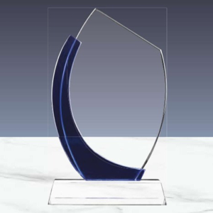 CR-15 Crystal Award with Blue Arch