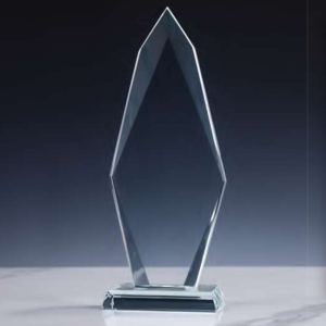 CR-40 Flame Shaped Crystal Award