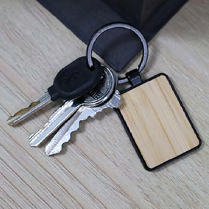 OREN Bamboo Keychain – Oval