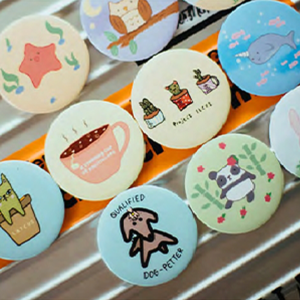 NAPPI Metal Back Button Badge